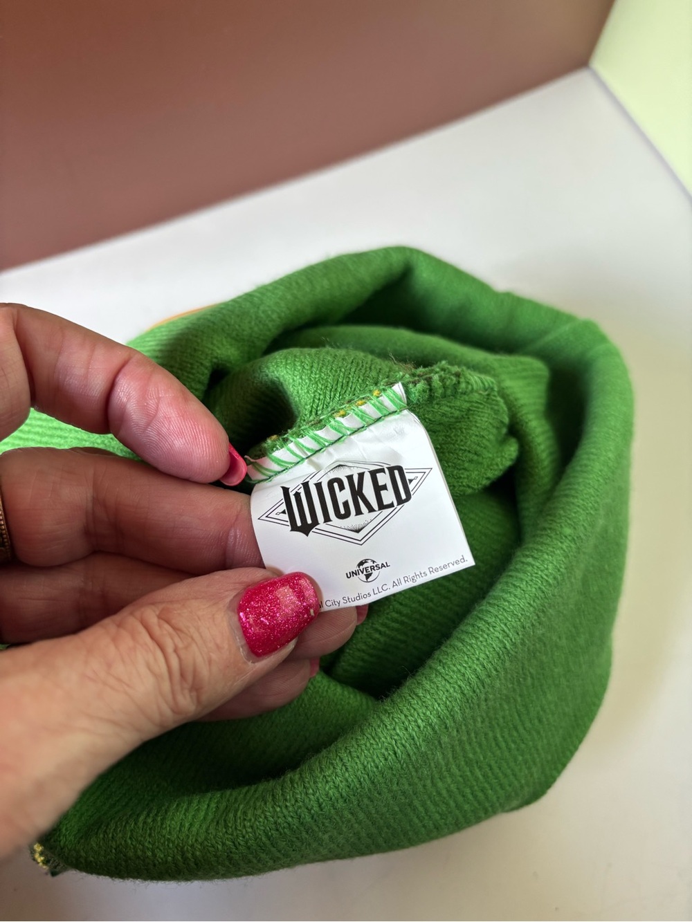 WICKED Green Pom Beanie Hat, NWT - Picture 4 of 4